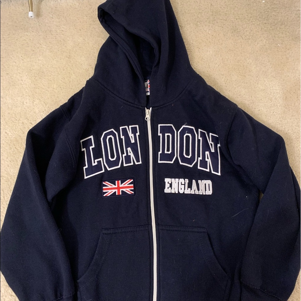 london boys zip up hoodie sweatshirt